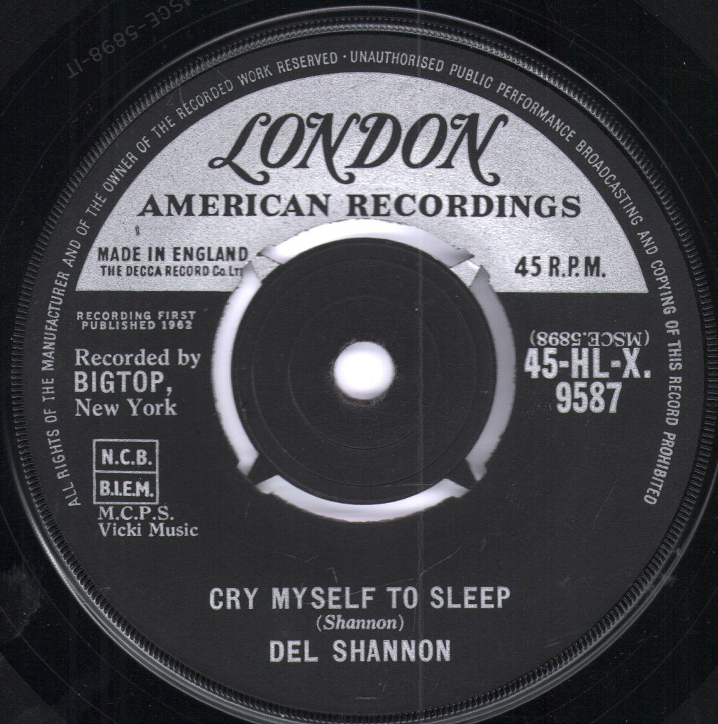 Del Shannon - Cry Myself To Sleep - 7 Inch