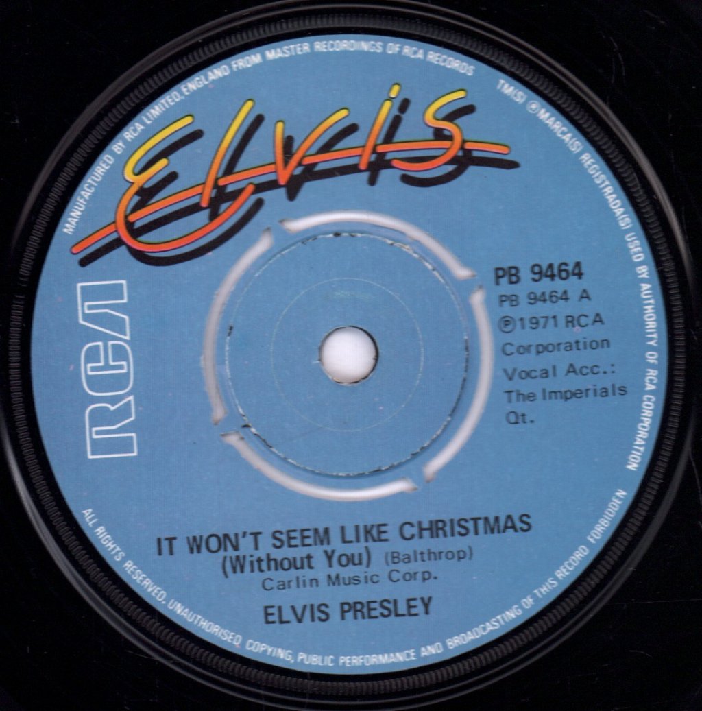 Elvis Presley - It Won't Seem Like Christmas - 7 Inch