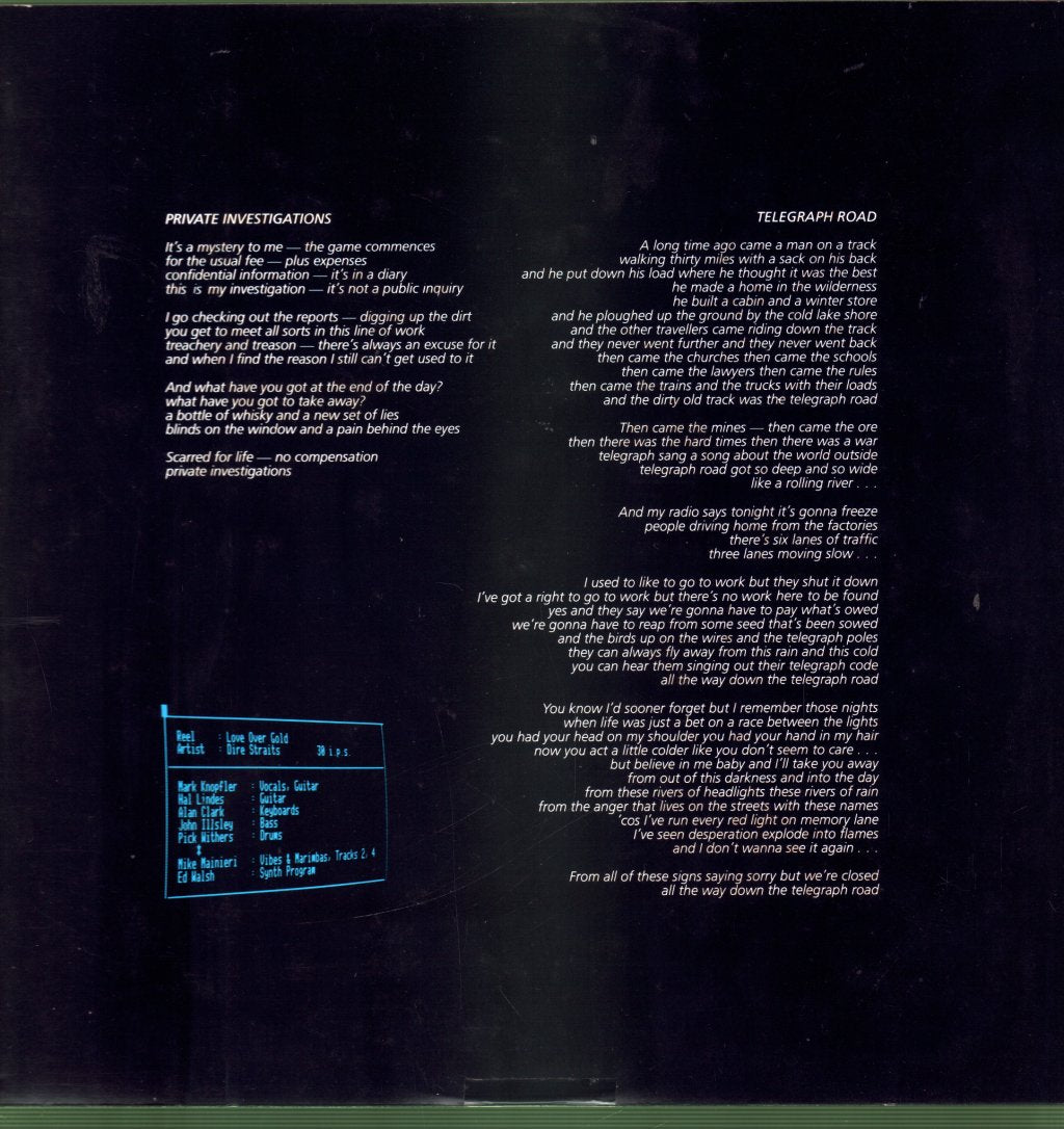 Dire Straits - Love Over Gold - Lp