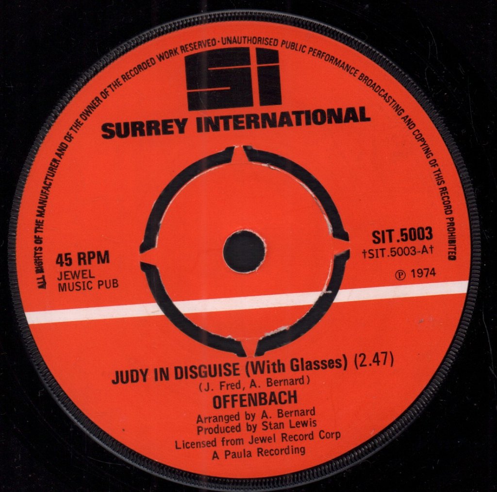 Offenbach (Northern Soul) - Judy In Disguise - 7 Inch