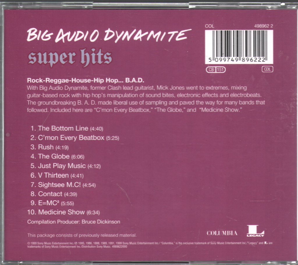 Big Audio Dynamite - Super Hits - Cd