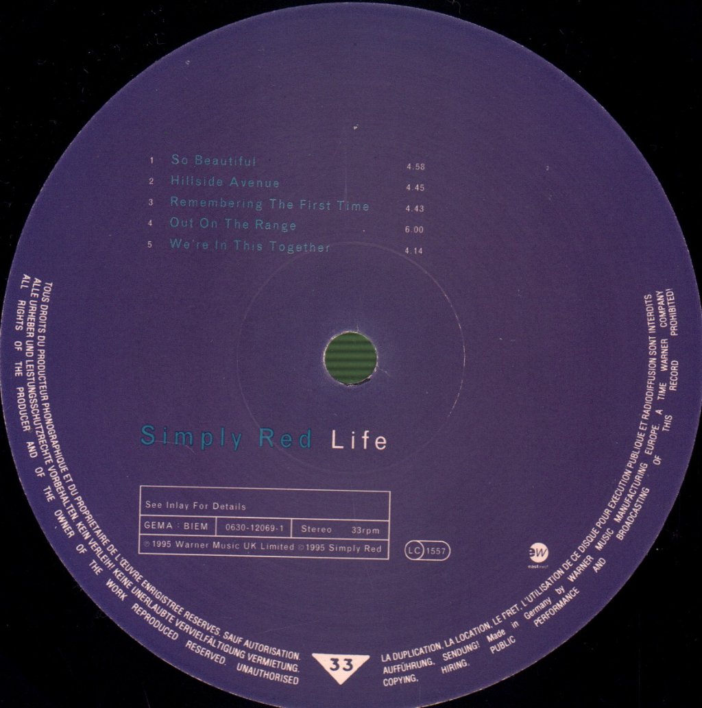 Simply Red - Life - Lp