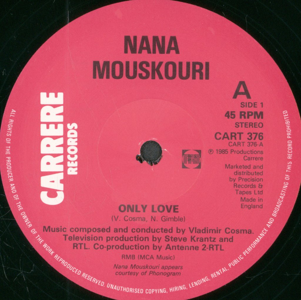 Nana Mouskouri - Only Love - 12 Inch