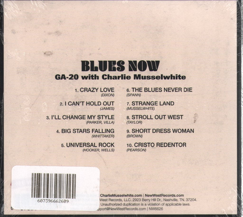 GA-20 with Charlie Musselwhite - Blues Now - Cd