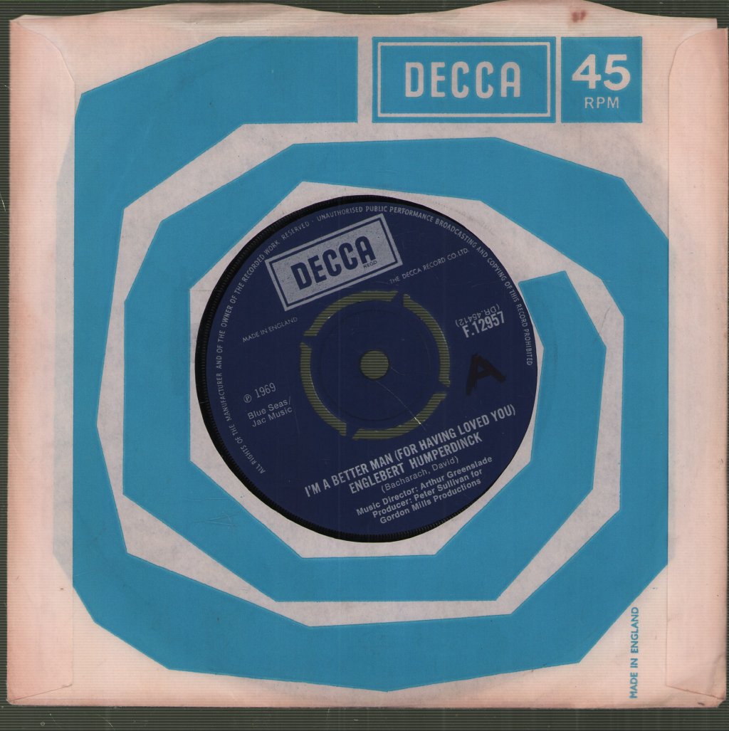 Engelbert Humperdinck - I'm A Better Man - 7 Inch