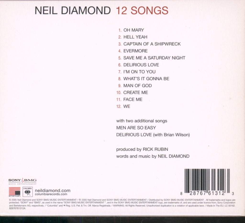 Neil Diamond - 12 Songs - Cd
