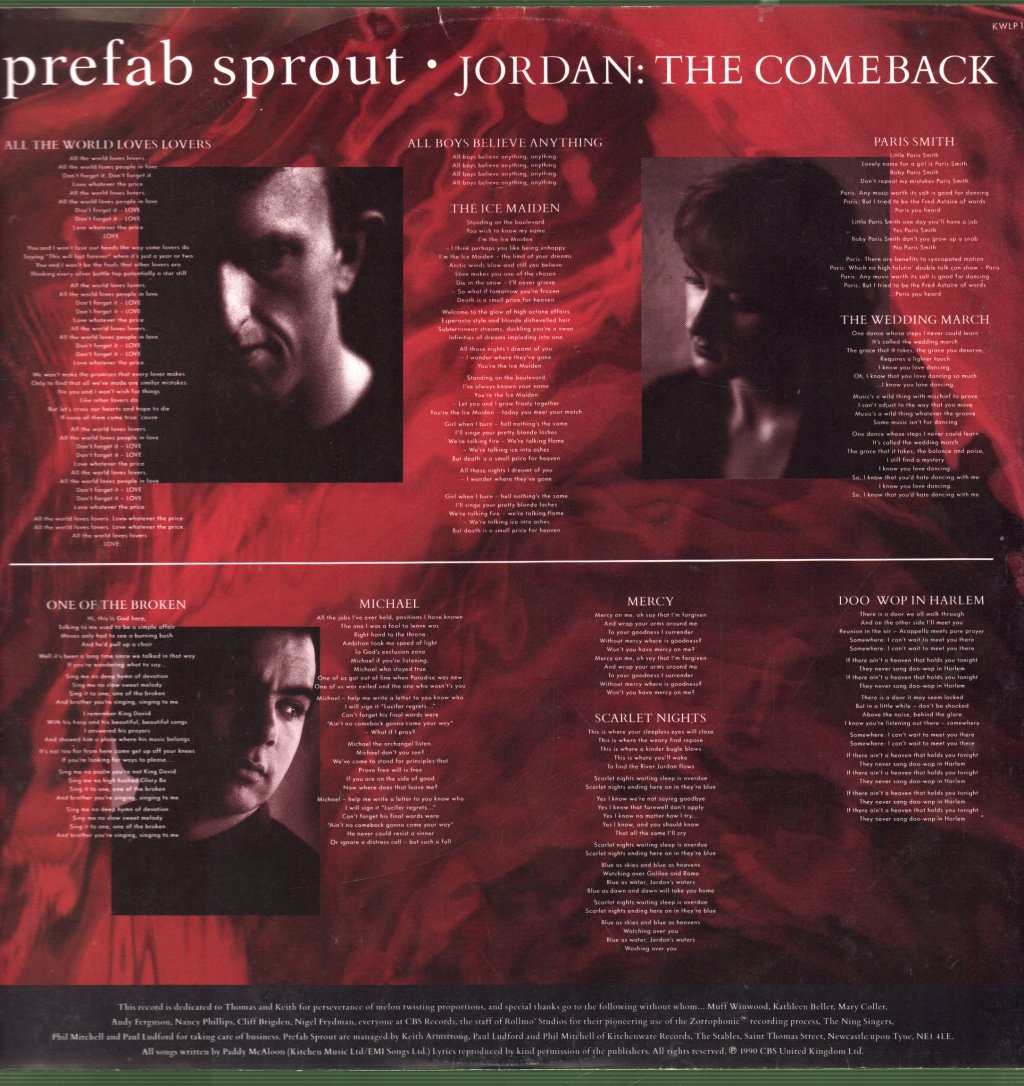 Prefab Sprout - Jordan: The Comeback - Lp