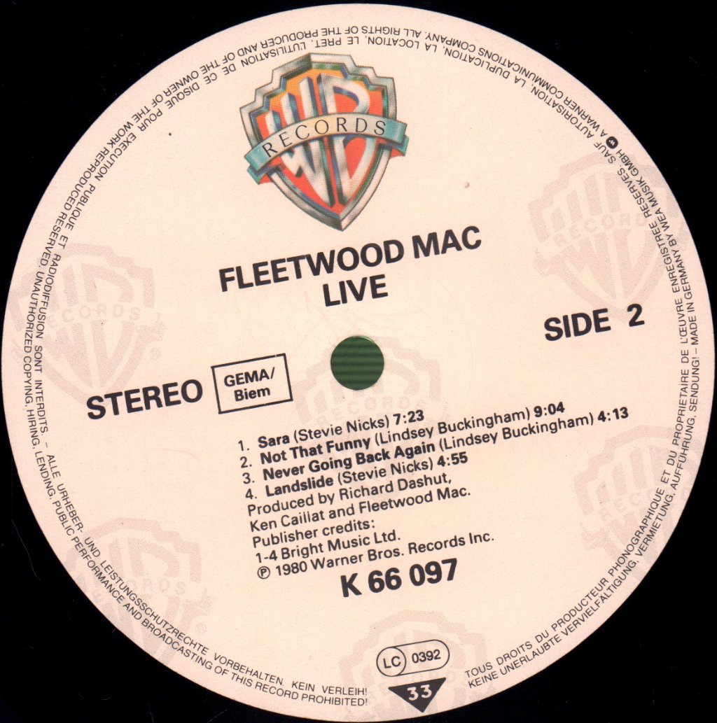 Fleetwood Mac - Fleetwood Mac Live - Double Lp