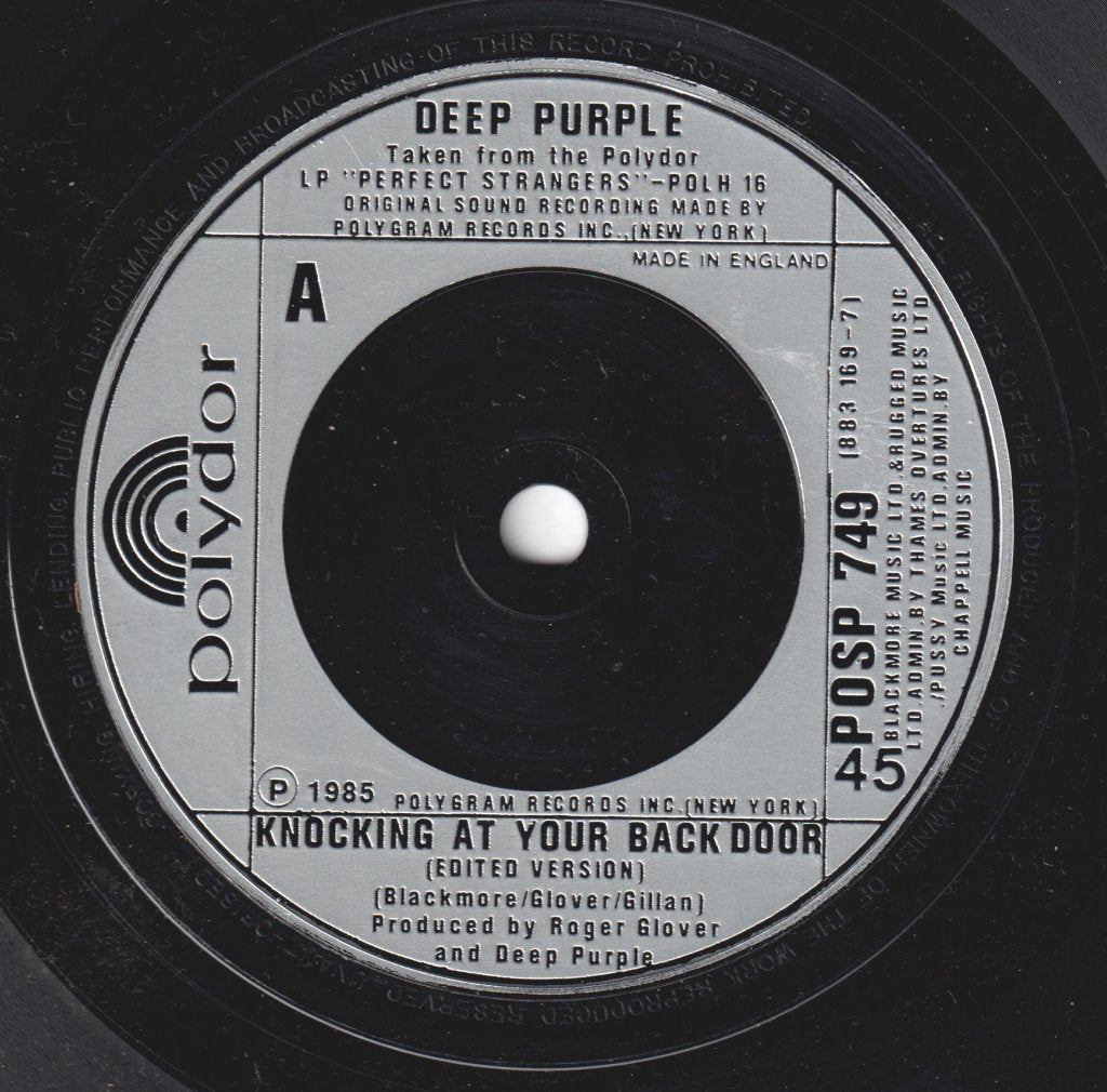 Deep Purple - Knocking At Your Back Door - 7 Inch