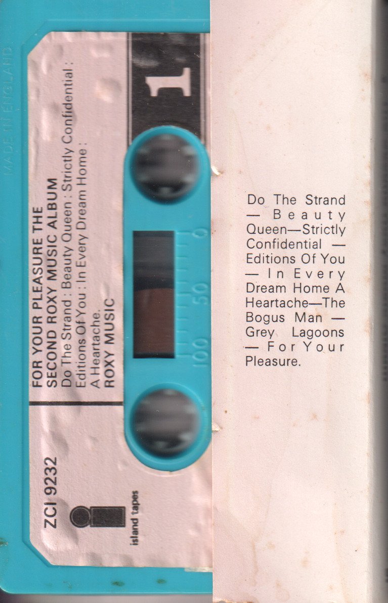 Roxy Music - For Your Pleasure (The Second Roxy Music Album) - Cassette