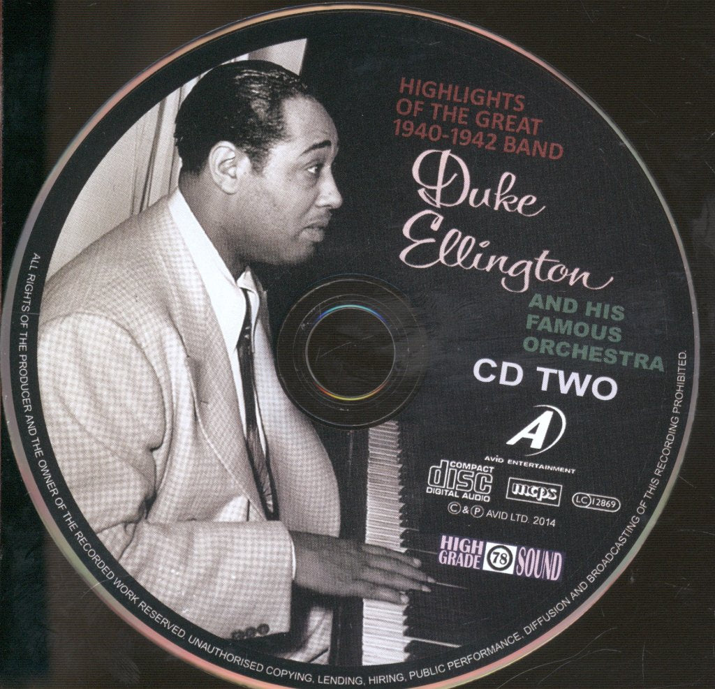 Duke Ellington And His Famous Orchestra - Highlights Of The Great 1940-1942 Band - Double Cd