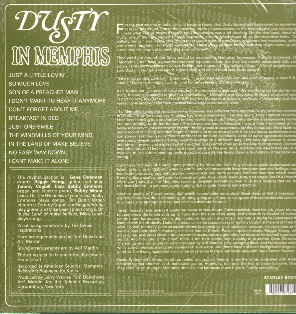 Dusty Springfield - Dusty In Memphis - Lp
