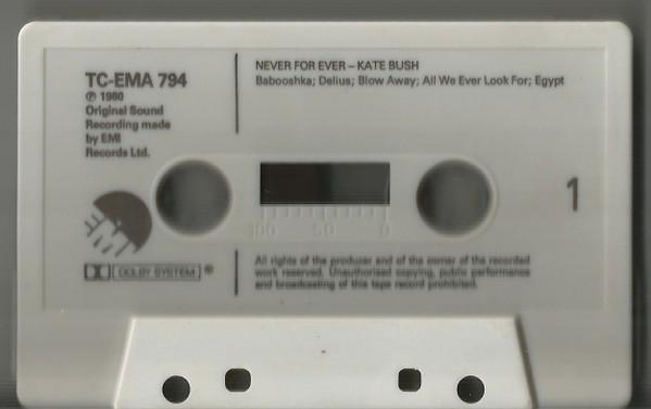 Kate Bush - Never For Ever - Cassette