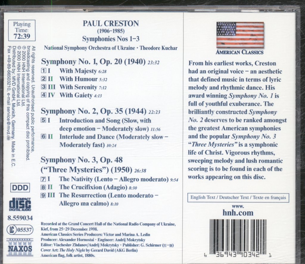 National Symphony Orchestra Of Ukraine, Theodore Kuchar - Symphonies Nos 1-3 - Cd