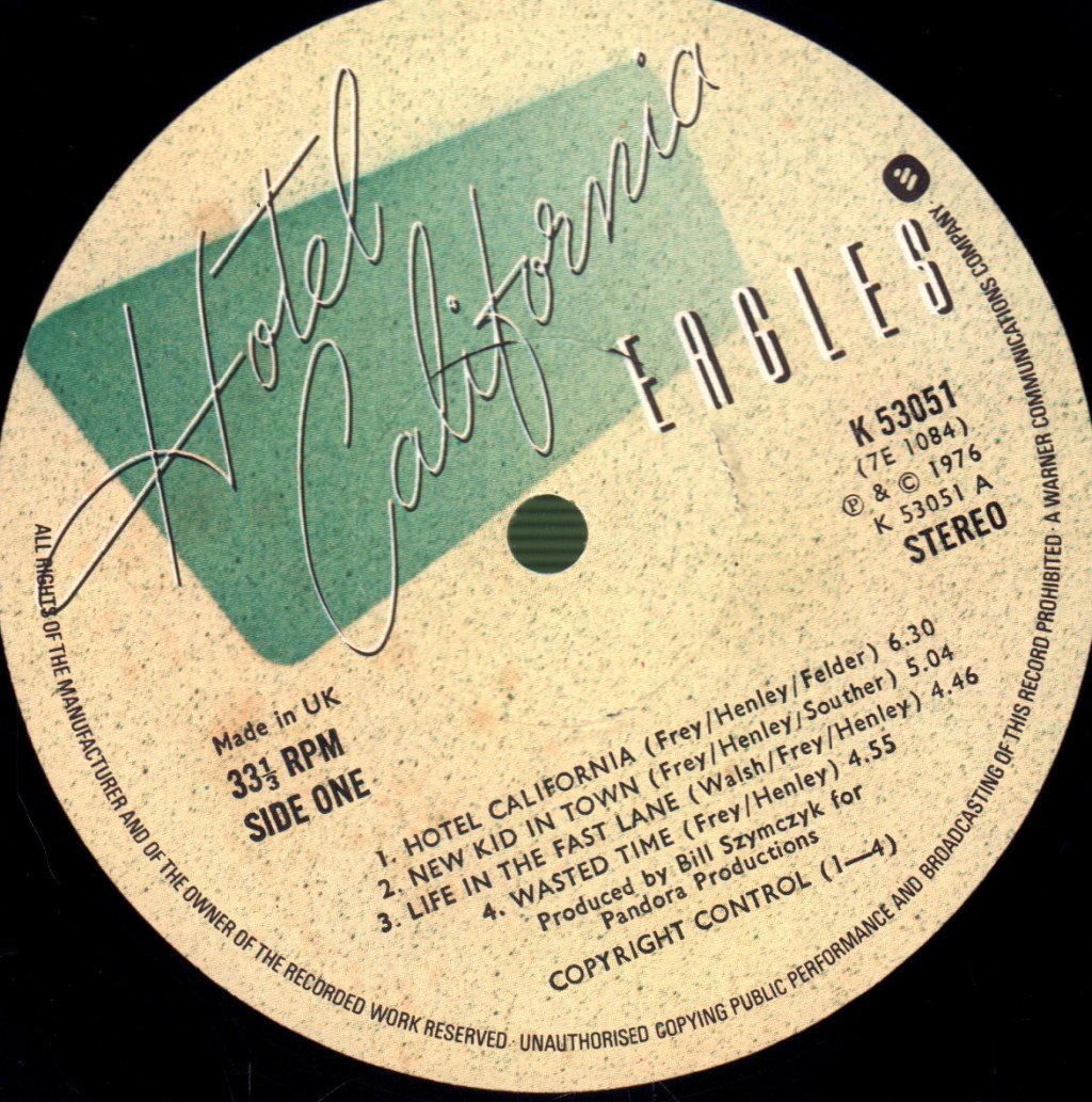 Eagles - Hotel California - Lp