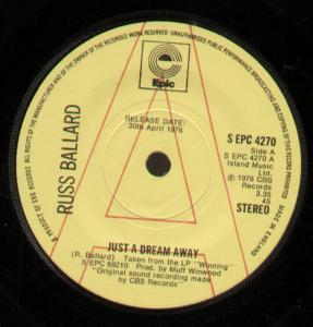 Russ Ballard - Just A Dream Away - 7 Inch