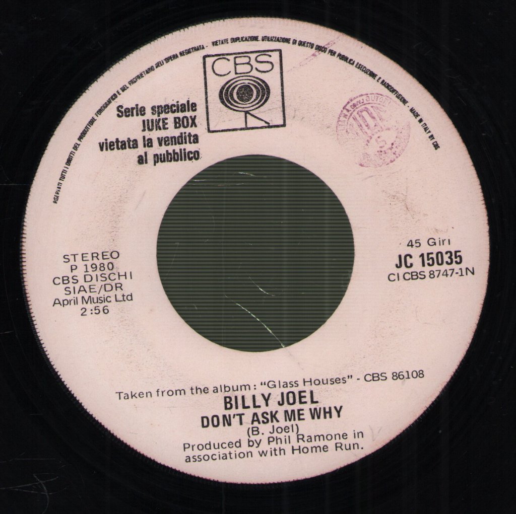 Earth,Wind And Fire / Billy Joel - Let Me Talk/Don't Ask Me Why - 7 Inch