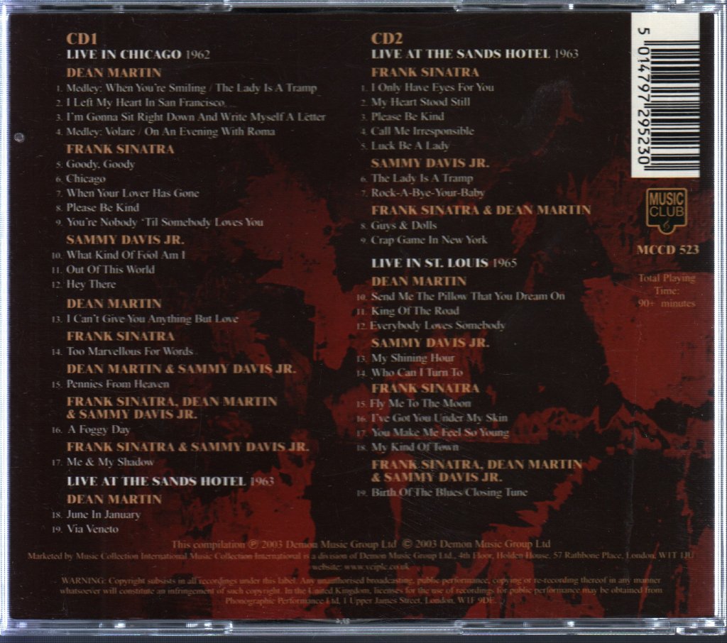 Various Artists - A Night On The Town With The Rat Pack - Double Cd