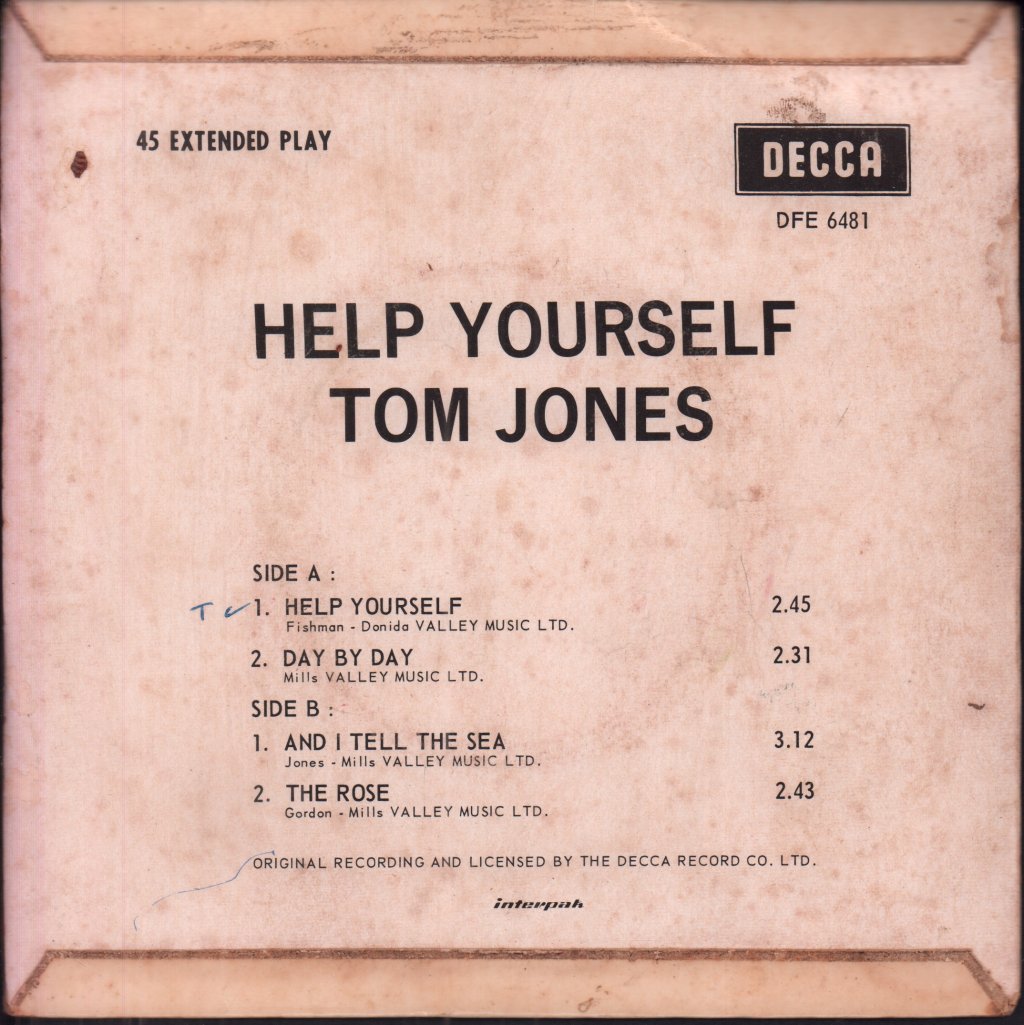 Tom Jones - Help Yourself - 7 Inch