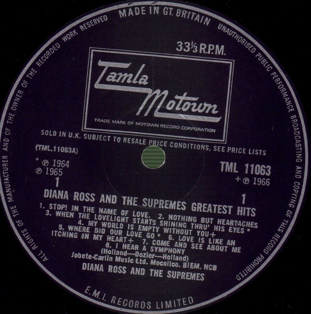Diana Ross And The Supremes - Greatest Hits - Lp