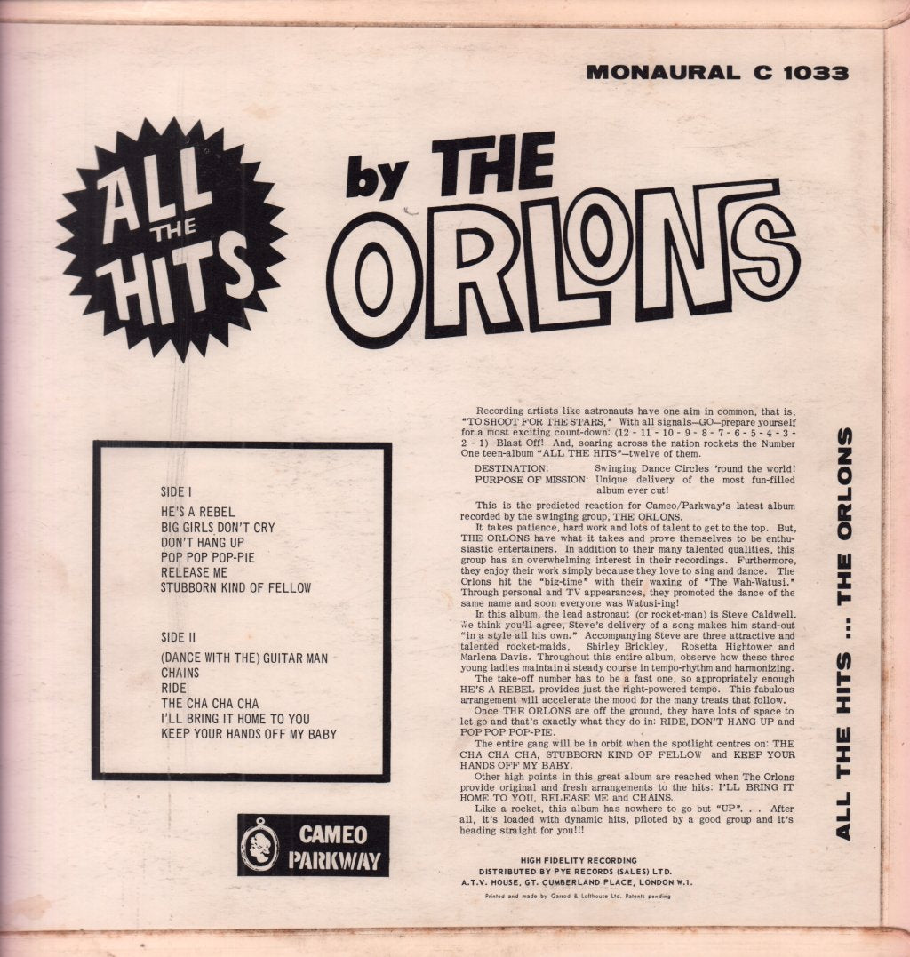 Orlons - All The Hits - Lp