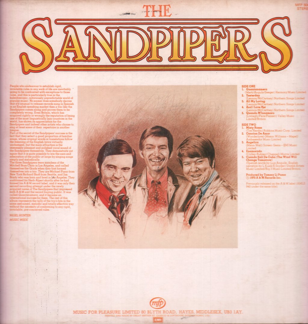 Sandpipers (Easy Listening Group) - Greatest Hits - Lp