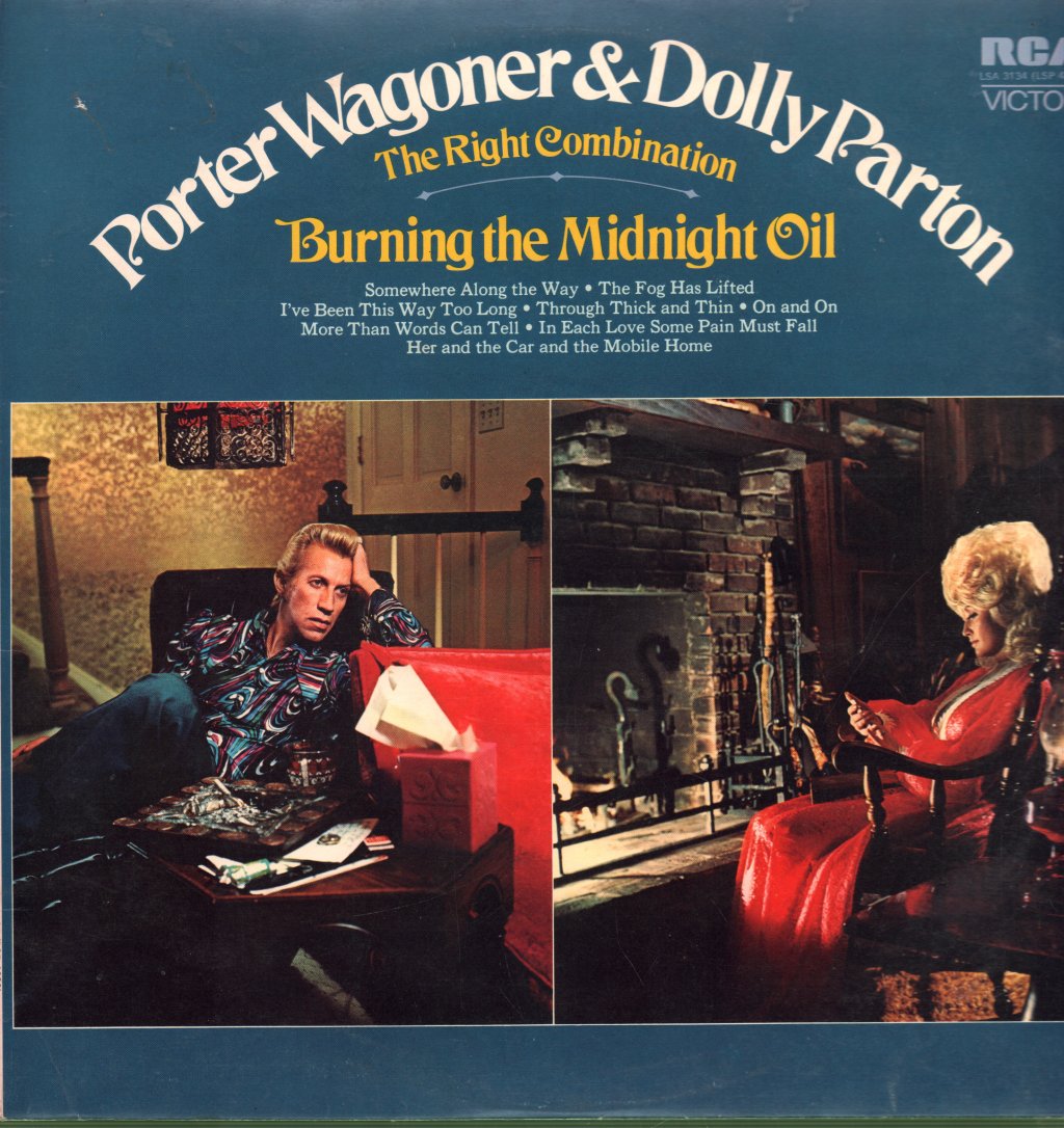 Porter Wagoner And Dolly Parton - Right Combination Burning The Midnight Oil - Lp