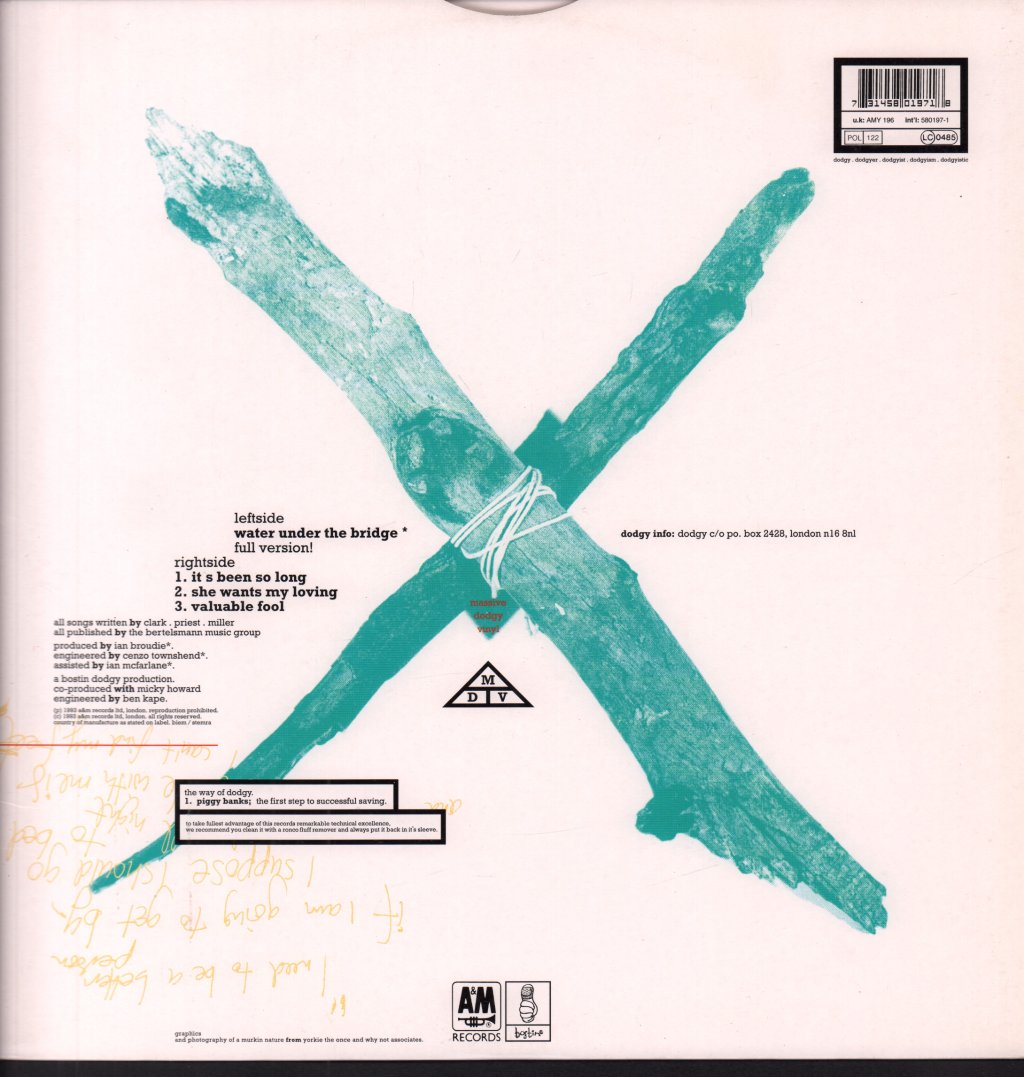 Dodgy - Water Under The Bridge - 12 Inch