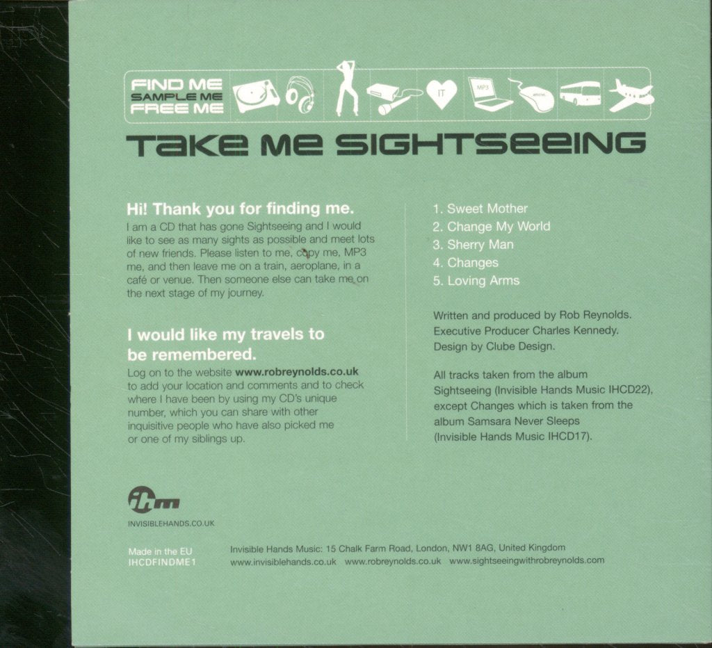 Rob Reynolds - Take Me Sightseeing - Cd