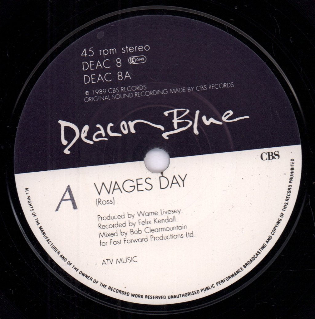 Deacon Blue - Wages Day - 7 Inch