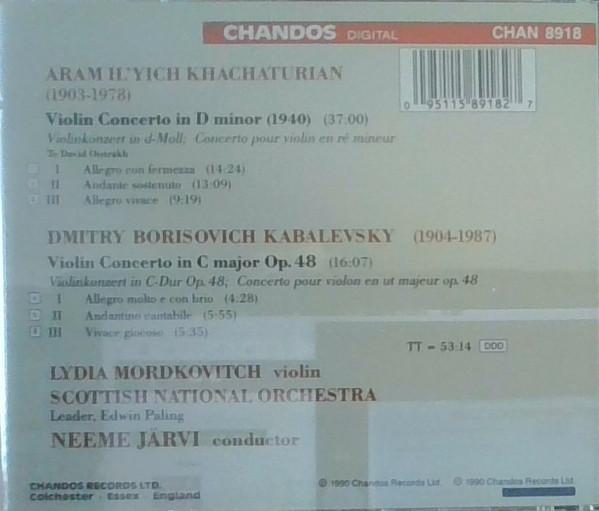 Lydia Mordkovitch, Scottish National Orchestra - Violin Concerto In D Minor / Violin Concerto In C Op. 48 - Cd