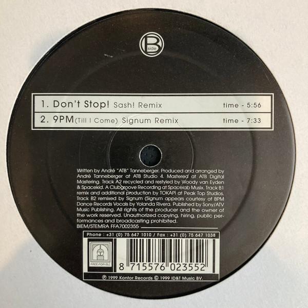Atb - Don't Stop! - The Remixes - 12 Inch