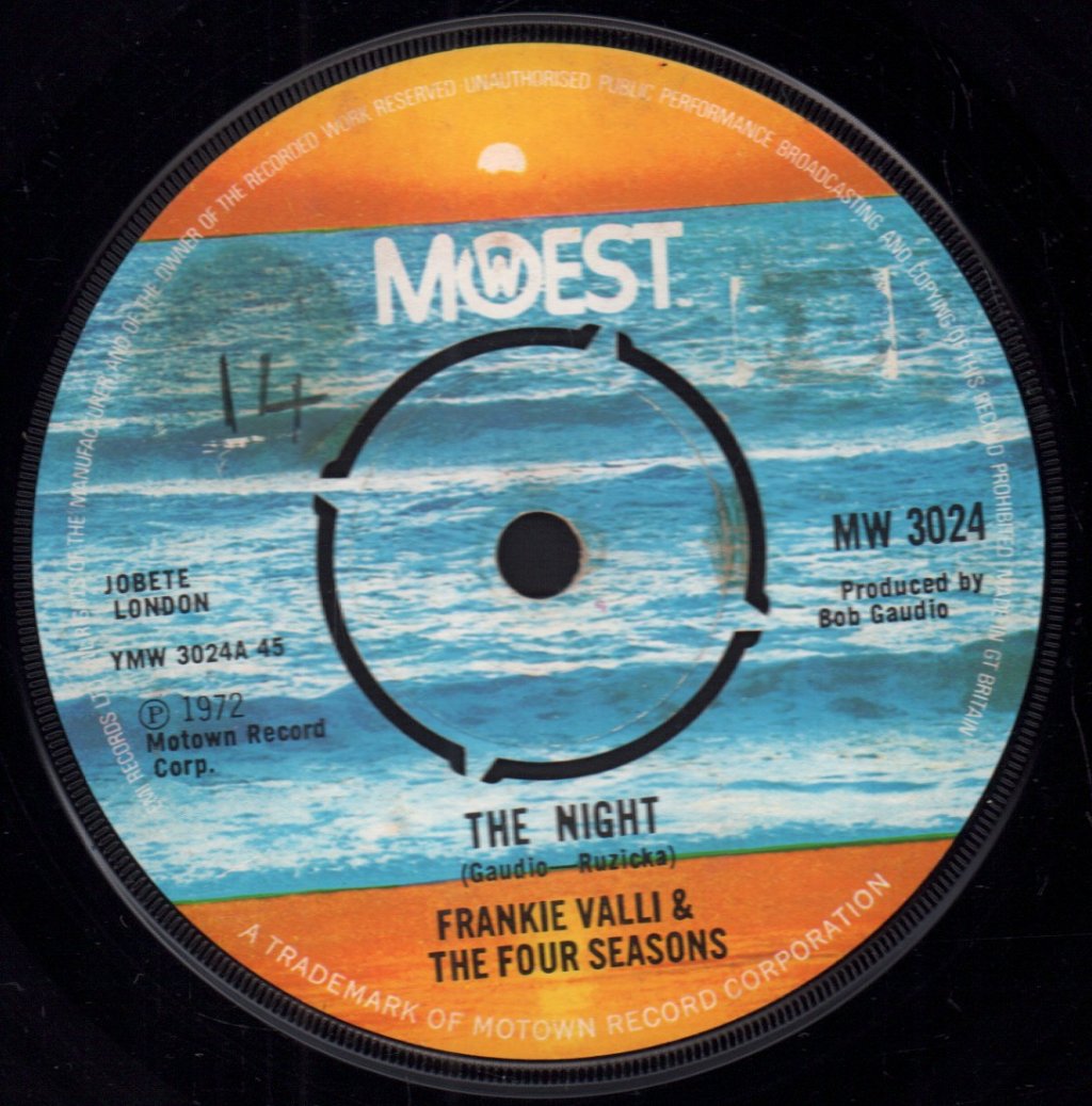 Frankie Valli And The Four Seasons - Night - 7 Inch