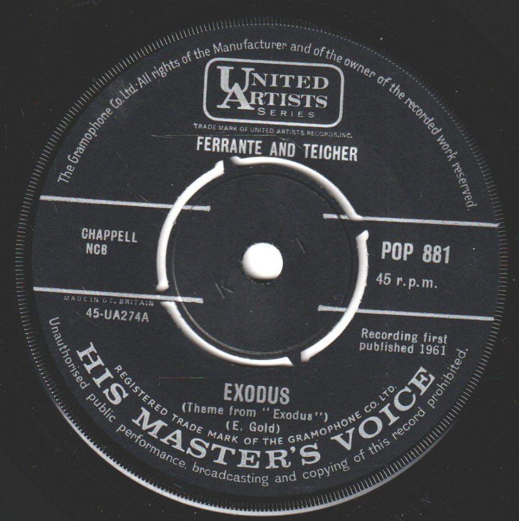 Ferrante And Teicher - Exodus - 7 Inch