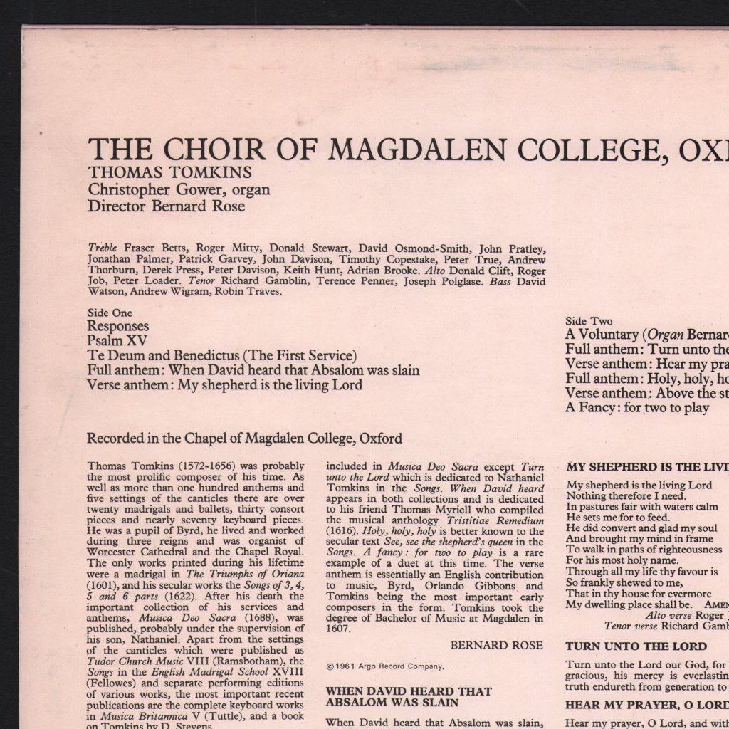 Choir Of Magdalen College Oxford - Choir Of Magdalen College Oxford - Lp Box Set