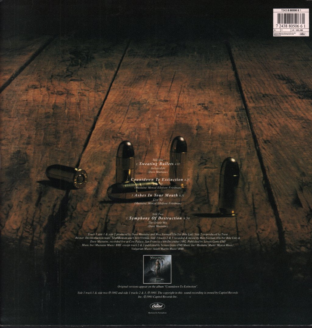 Megadeth - Sweating Bullets - 12 Inch