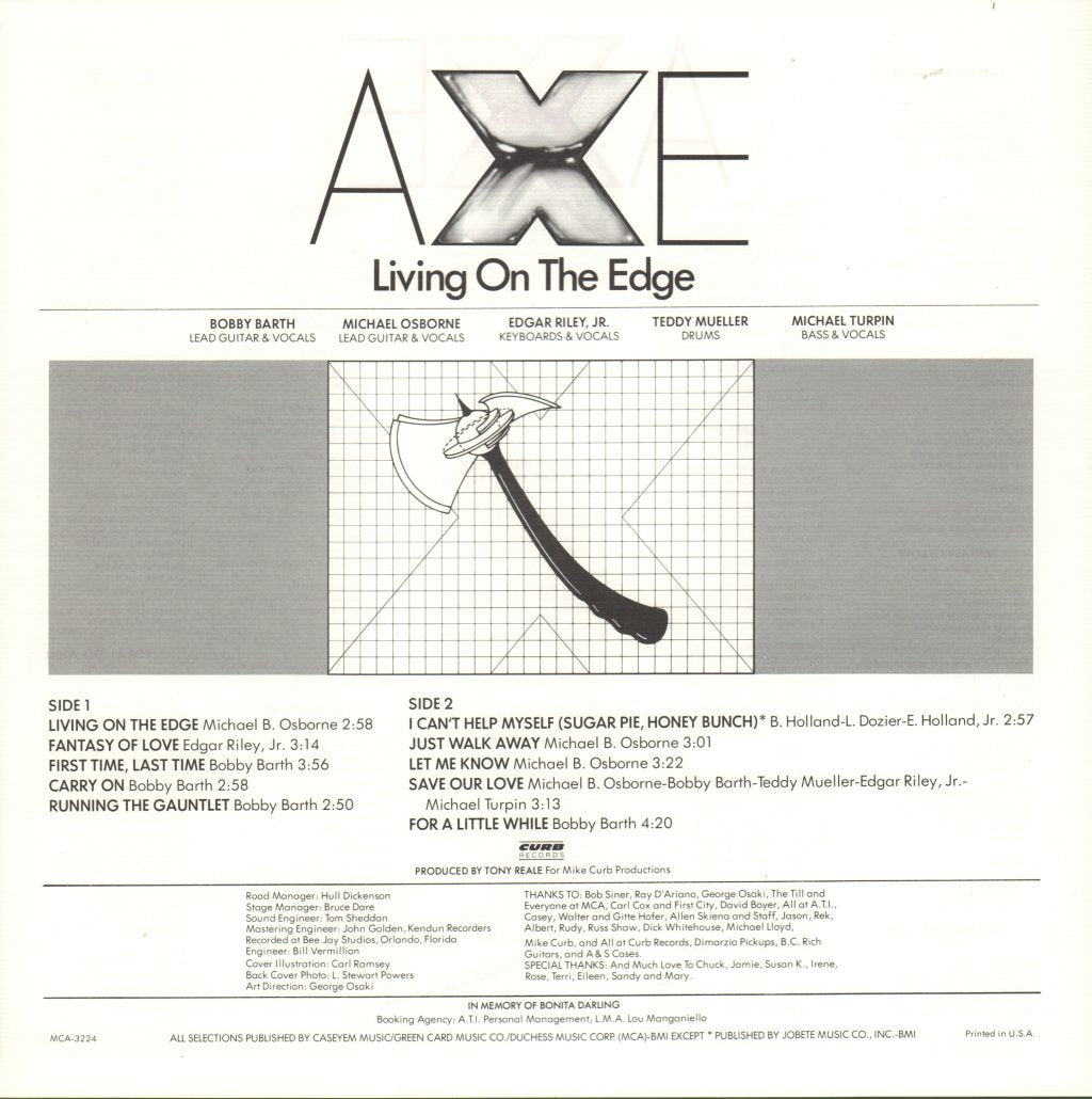 Axe - Living On The Edge - Lp