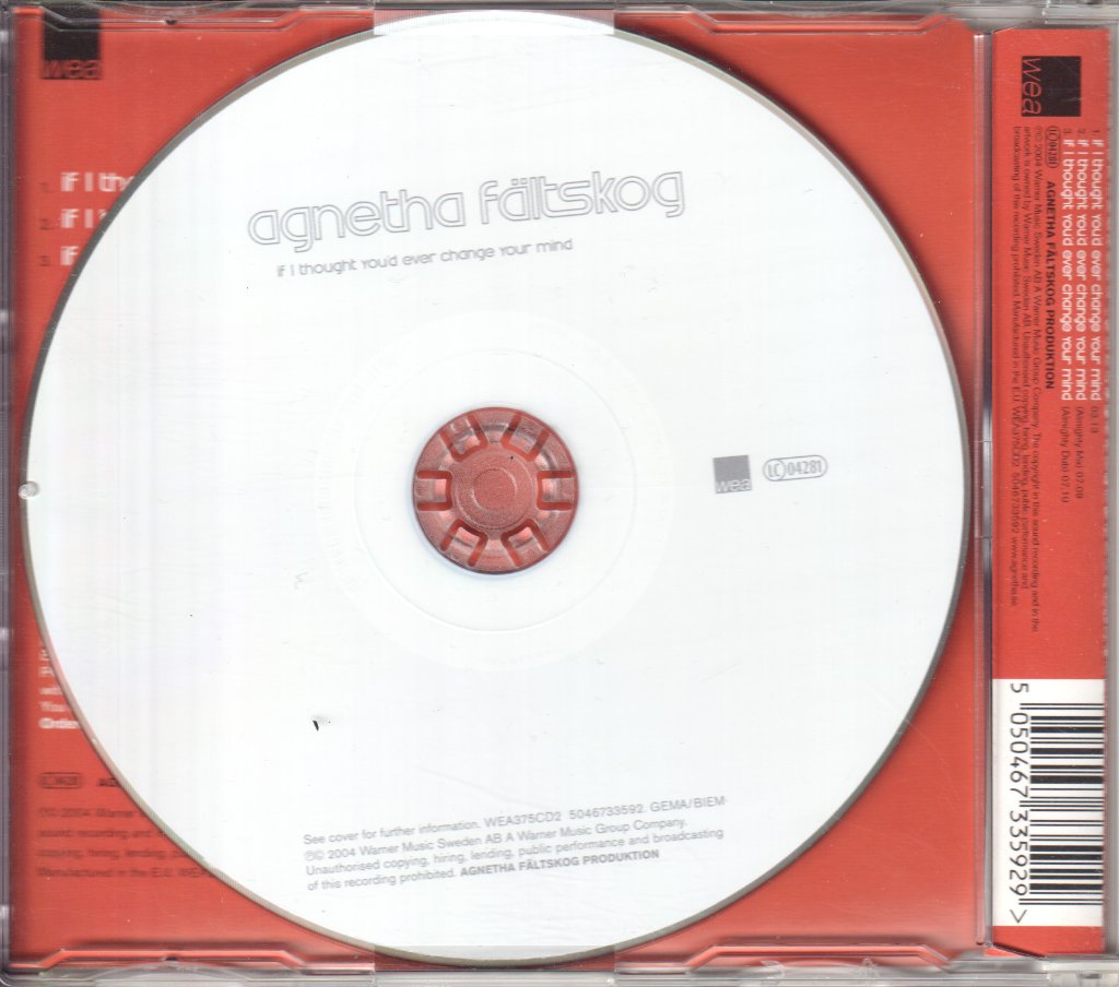 Agnetha Fältskog - If I Thought You'd Ever Change Your Mind - Cd