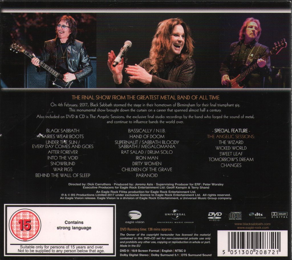 Black Sabbath - End (4 February 2017 - Birmingham) - Cd Set