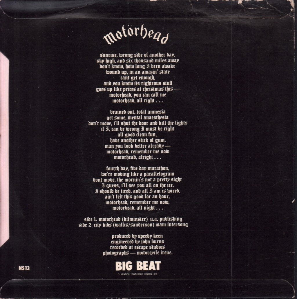 Motorhead - Motorhead - 7 Inch