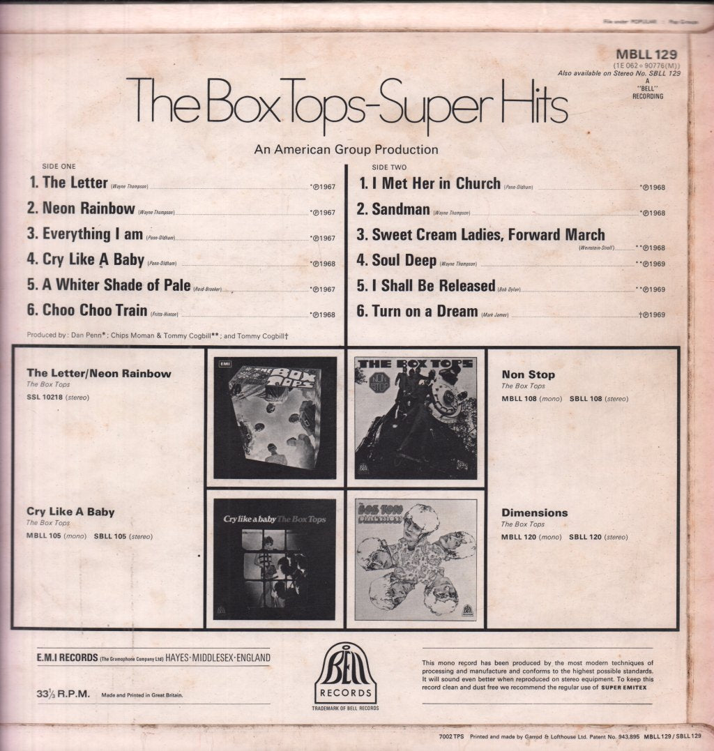 Box Tops - Super Hits - Lp