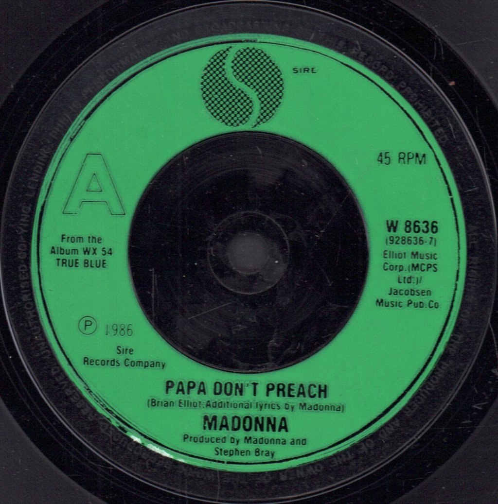 Madonna - Papa Don't Preach - 7 Inch