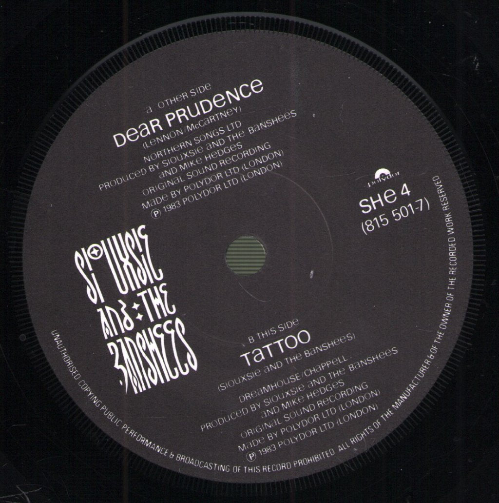 Siouxsie & The Banshees - Dear Prudence - 7 Inch