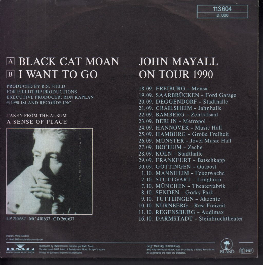 John Mayall - Black Cat Moan - 7 Inch