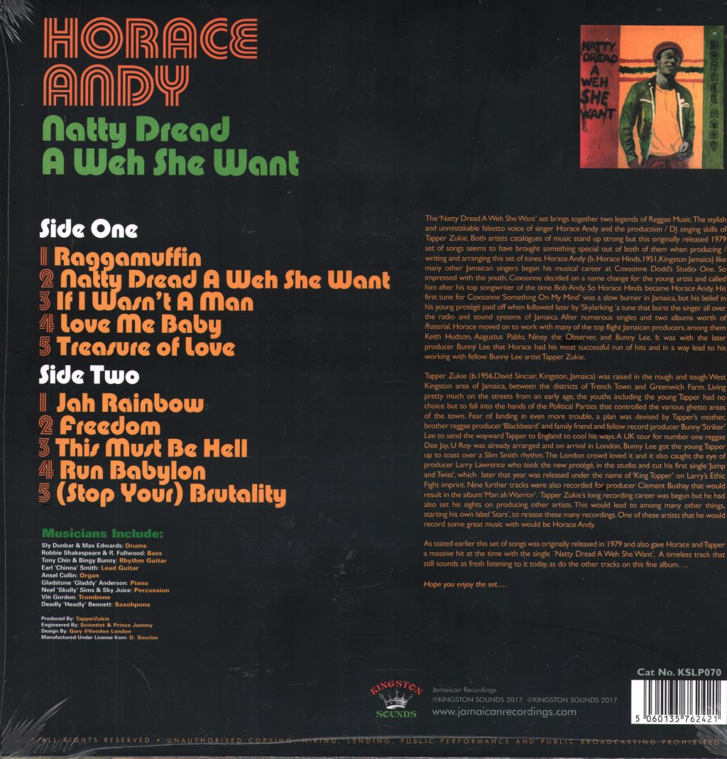 Horace Andy - Natty Dread A Weh She Want - Lp