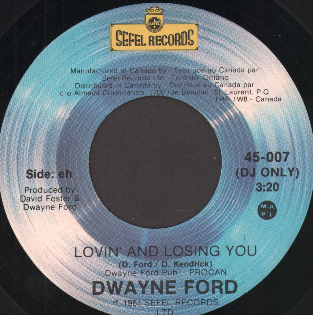 Dwayne Ford - Lovin' And Losing You - 7 Inch