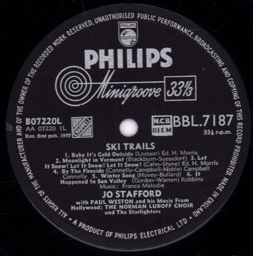 Jo Stafford - Ski Trails - Lp