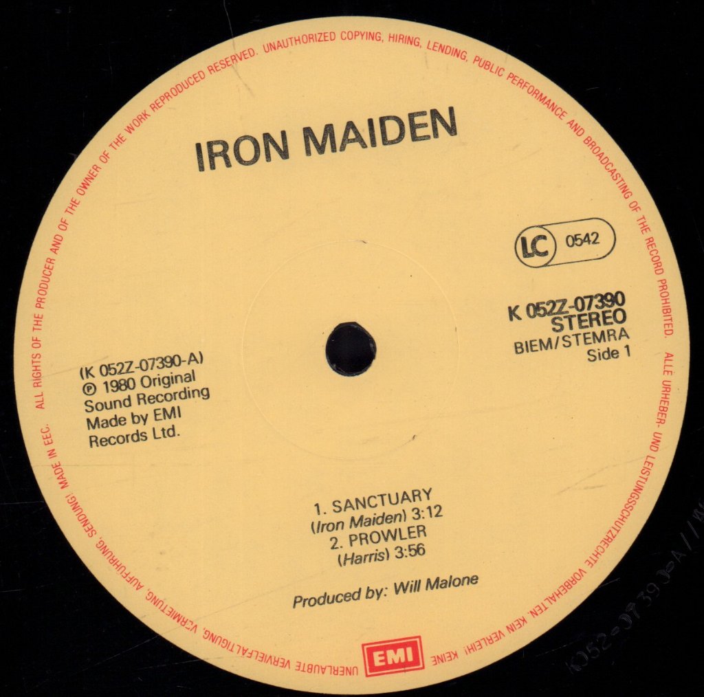 Iron Maiden - Sanctuary - 12 Inch