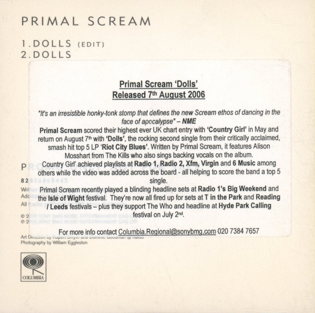 Primal Scream - Dolls - Cd