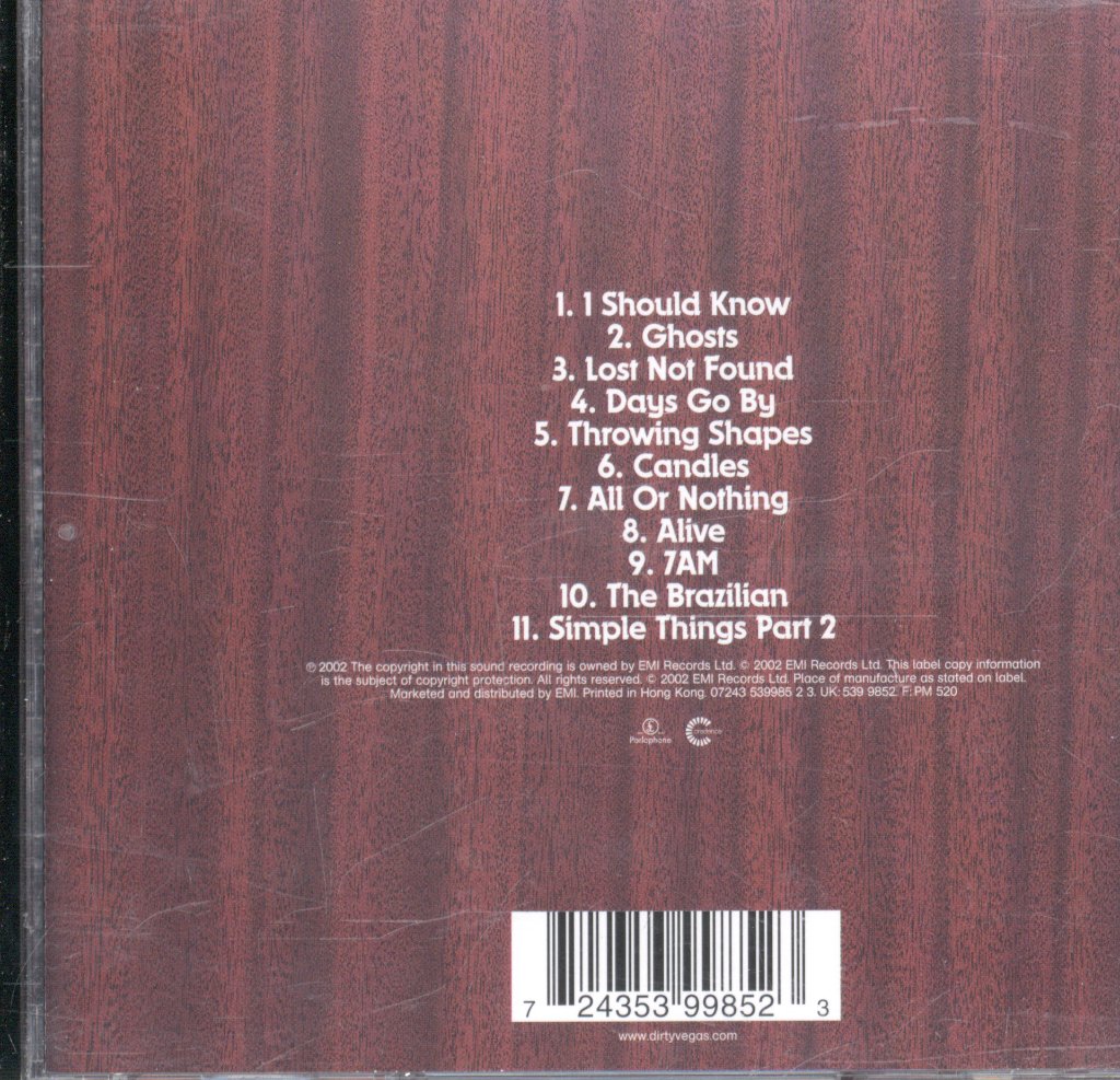 Dirty Vegas - Dirty Vegas - Cd